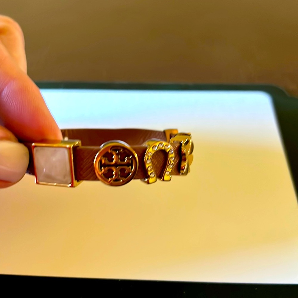 Tory Burch leather bracelet with charms!